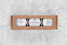 gift set of three raw blossom honeys featuring blueberry blossom, cranberry blossom, and orange blossom honeys
