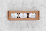 honey gift set featuring three honeys from the southern US: tupelo raw honey, peach infused honey, and sourwood raw honey