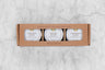 honey three-pack sample set featuring three indulgent honeys: cinnamon, mocha, and gingersnap honey