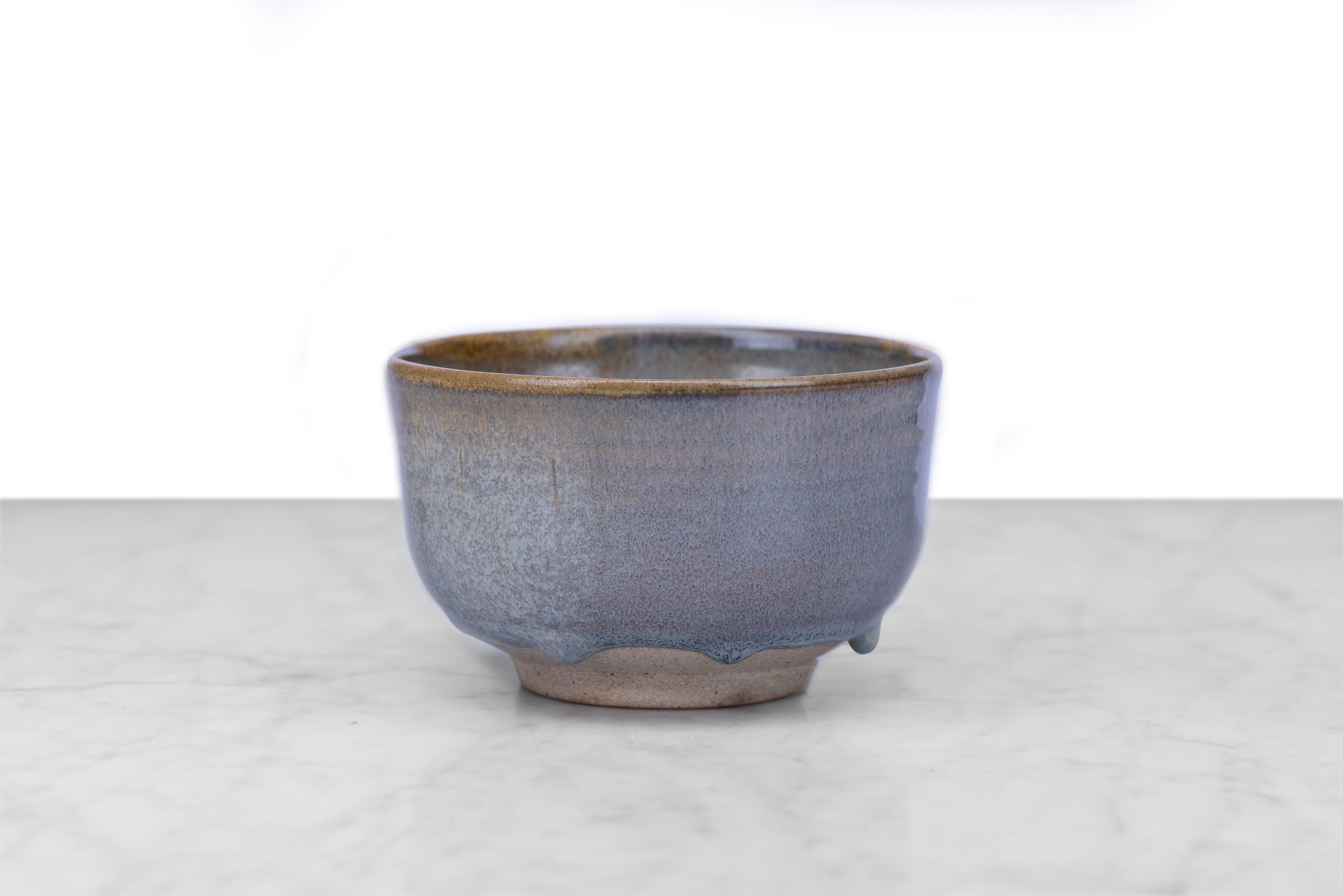 lavender glazed handthrown matcha bowl from local Catskills NY potter
