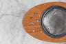 wooden and stainless steel tea infuser with stars and moon motif
