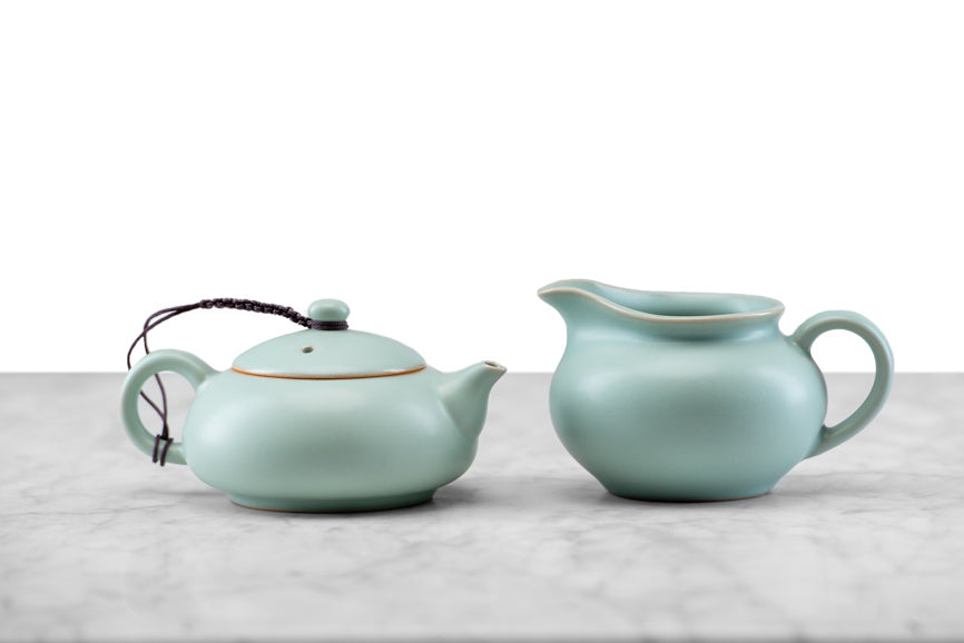 Ruyao Teapot and Matching Ruyao Pitcher